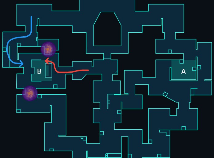 valorant_アストラ_カロード_守りBサイトスモーク位置